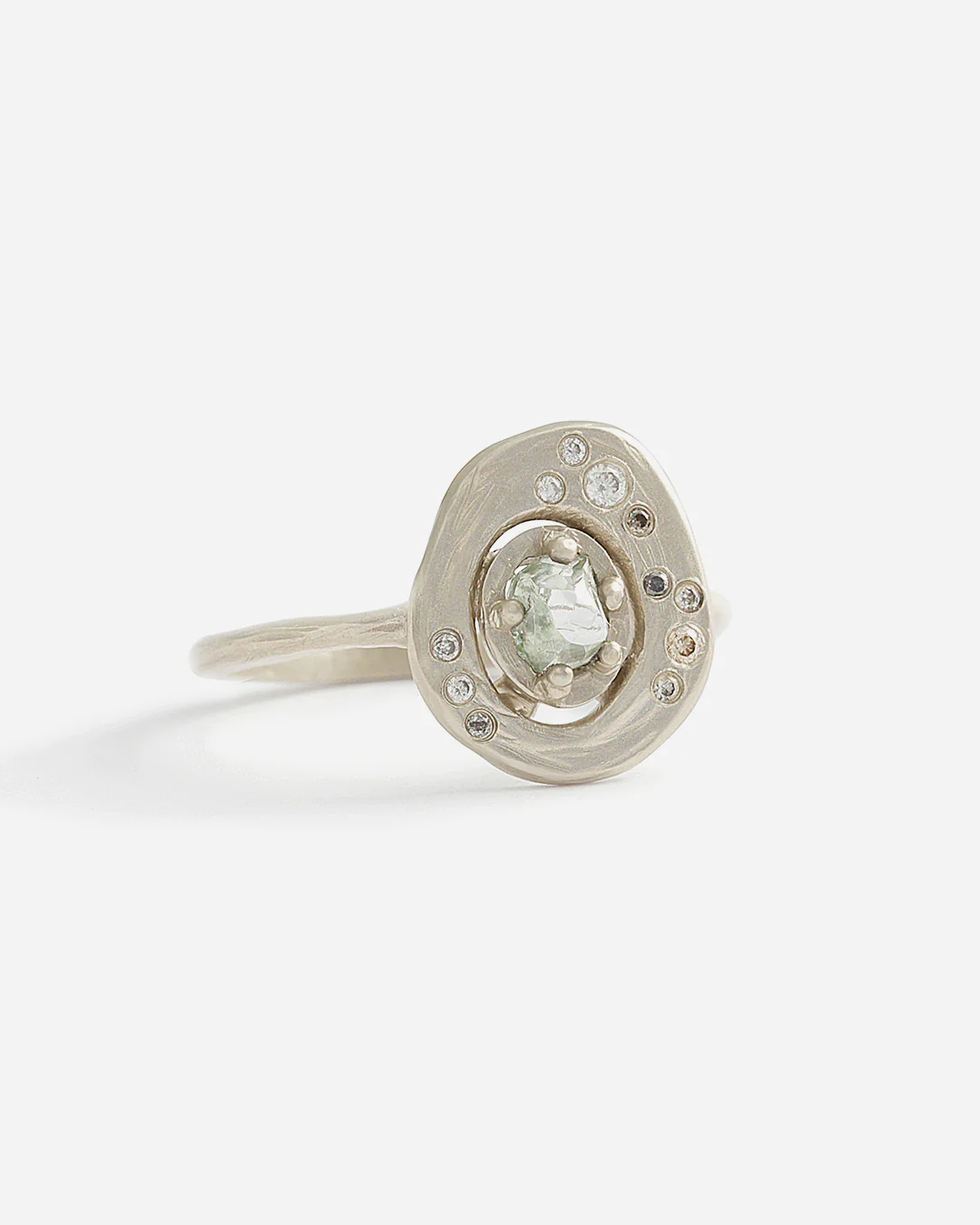 Cosmo 1 / Natural Green Raw Diamond Ring - Image 3