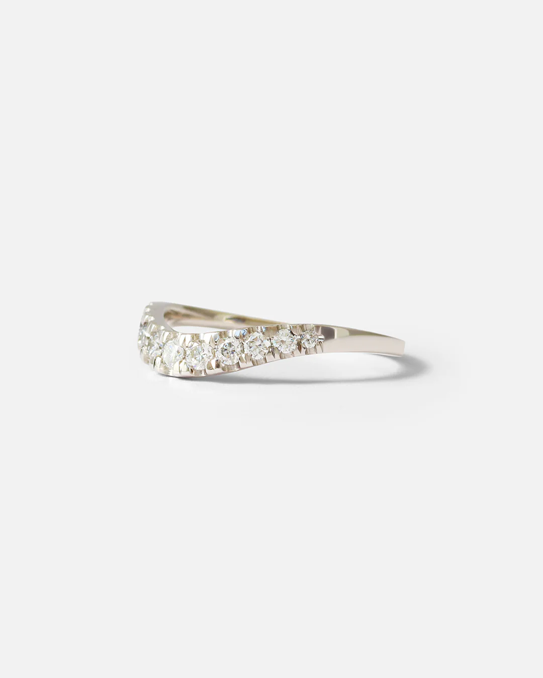 Curved Band / White Diamonds - Image 2