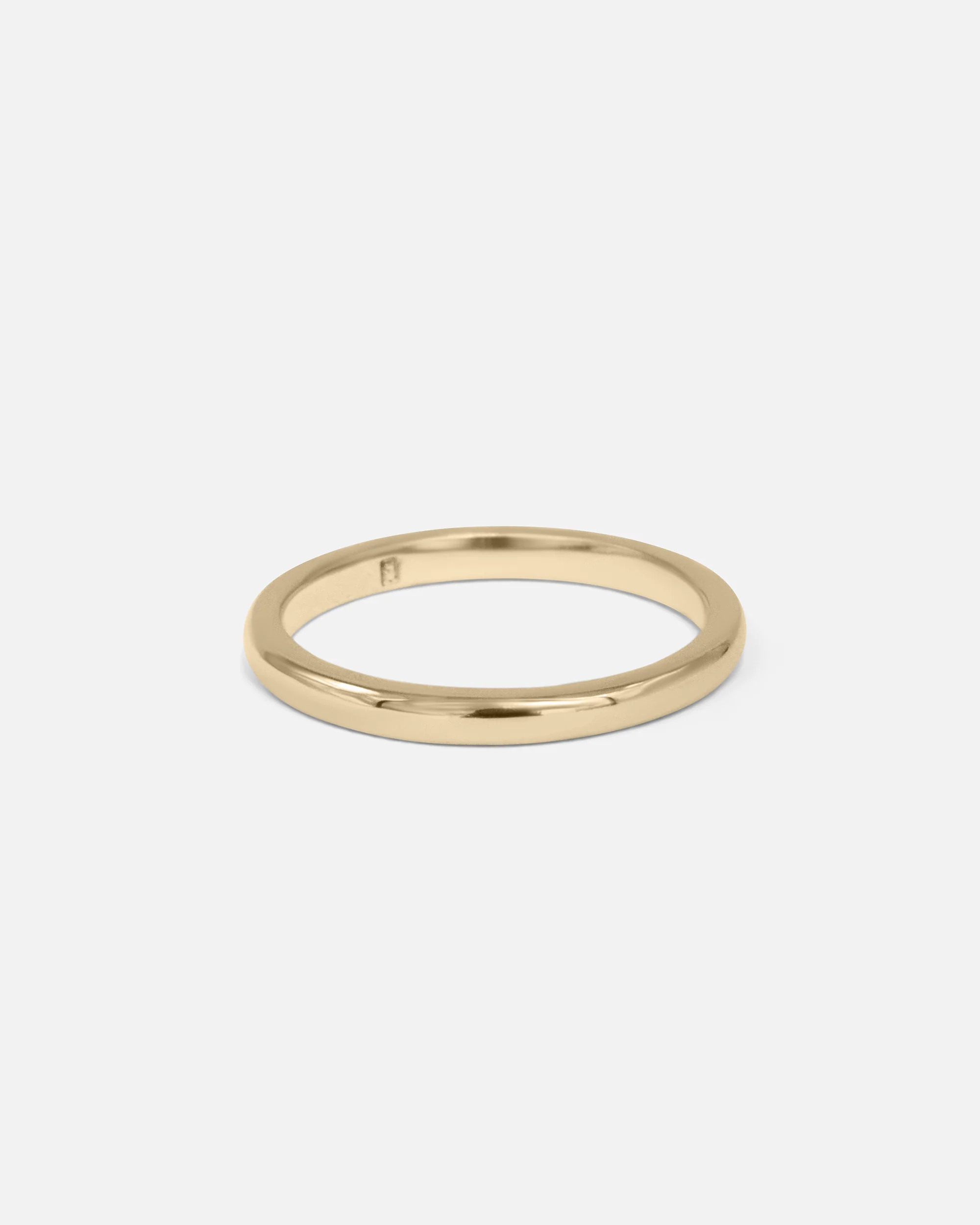 Dome Band / 2mm in White Gold - Image 4