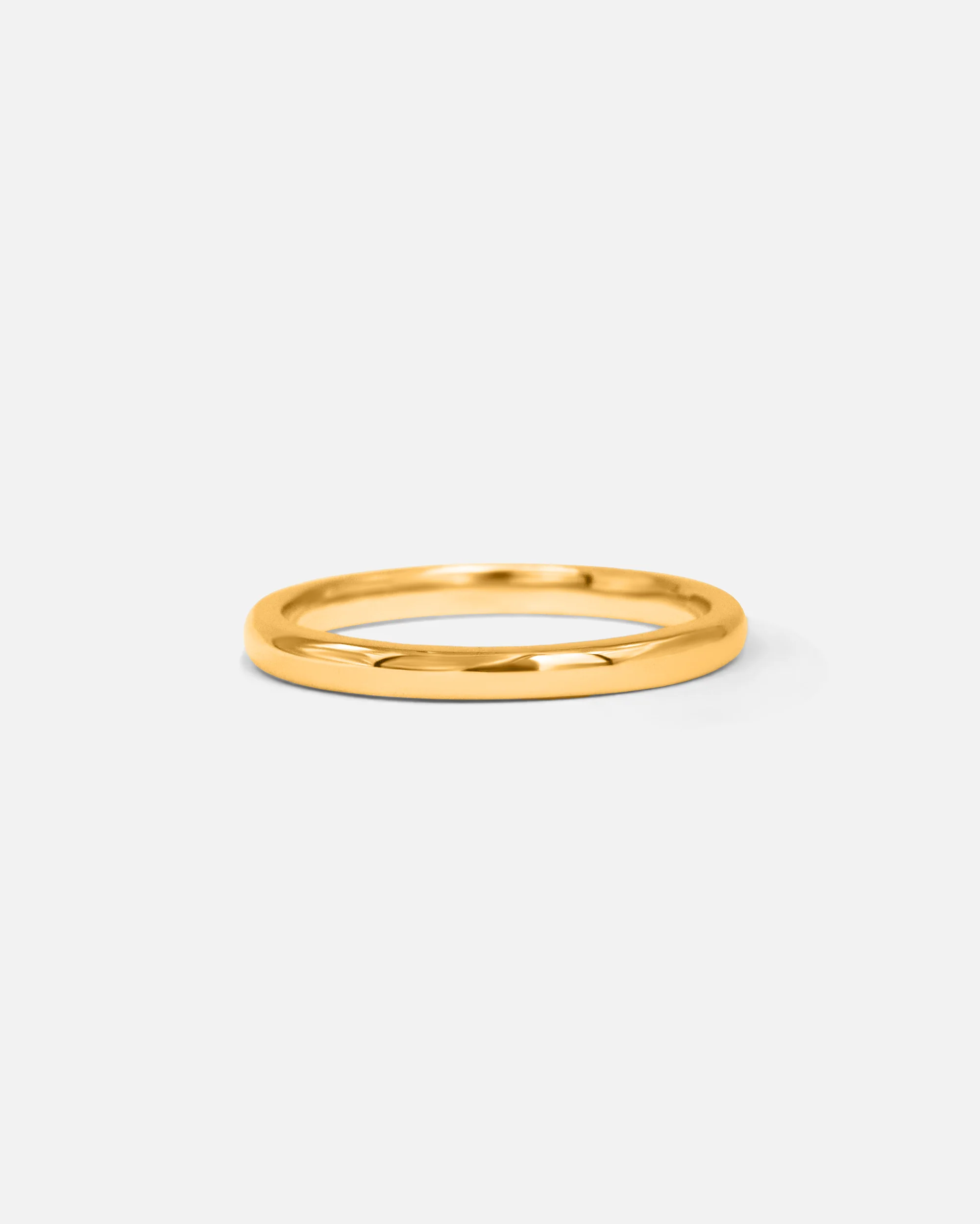 Dome Band / 2mm in Yellow Gold - Image 3