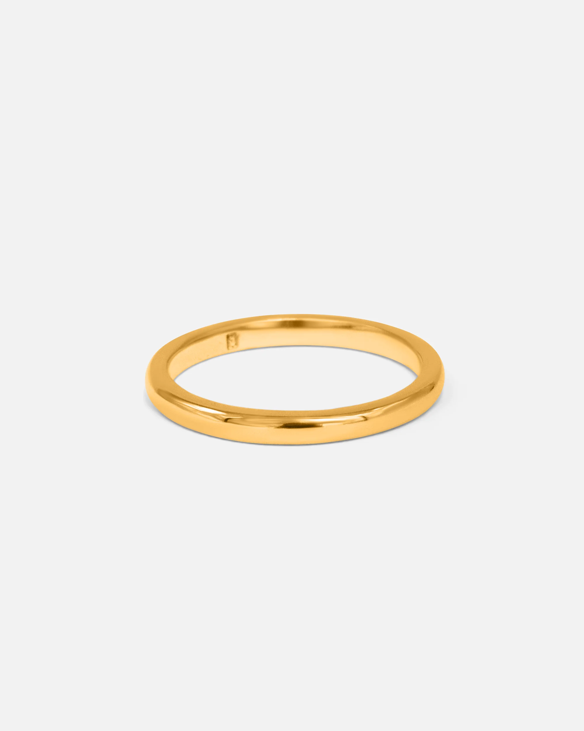 Dome Band / 2mm in Yellow Gold - Image 4
