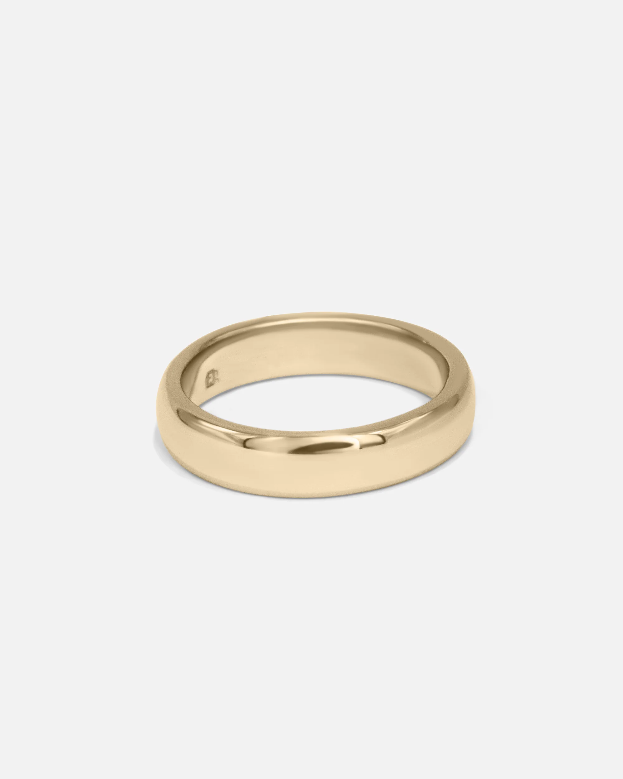Dome Band / 4.5mm in White Gold - Image 4