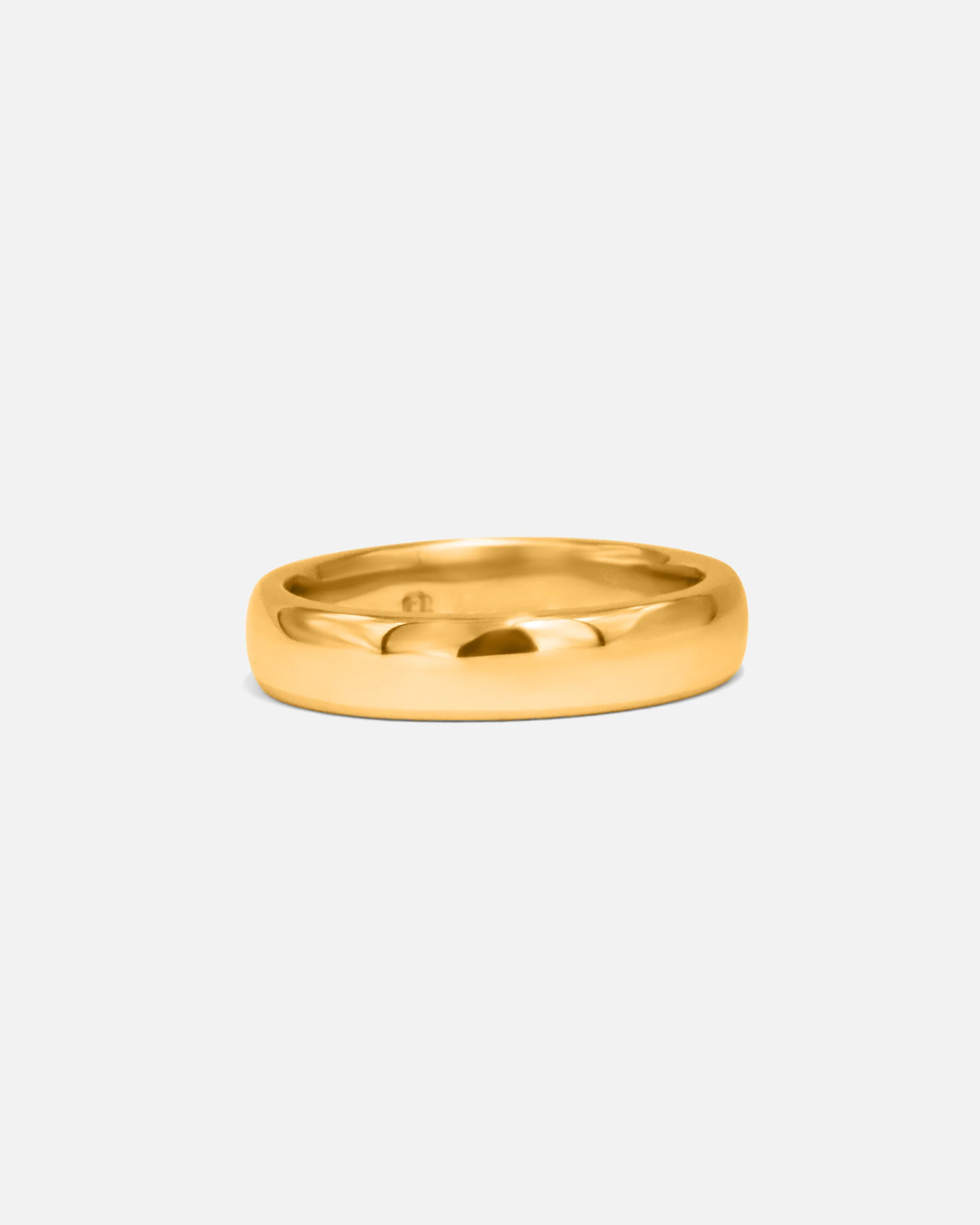Dome Band / 4.5mm in Yellow Gold - Image 3