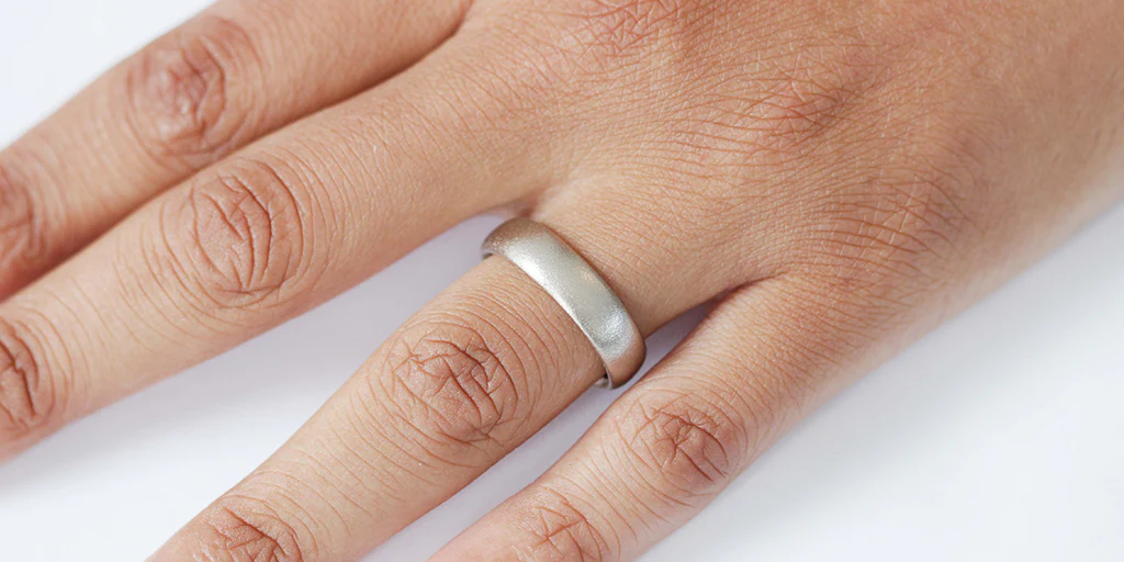 Dome Band / 6mm in 14k Grey Gold - Image 5