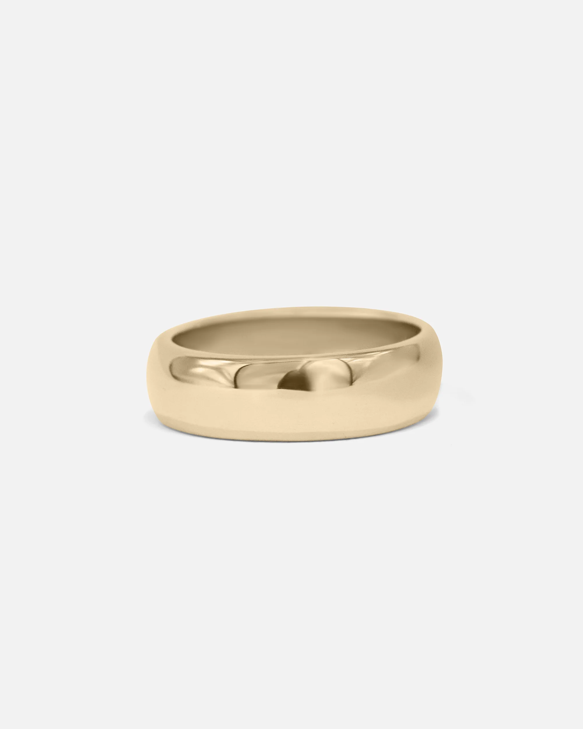 Dome Band / 6mm in White Gold - Image 3