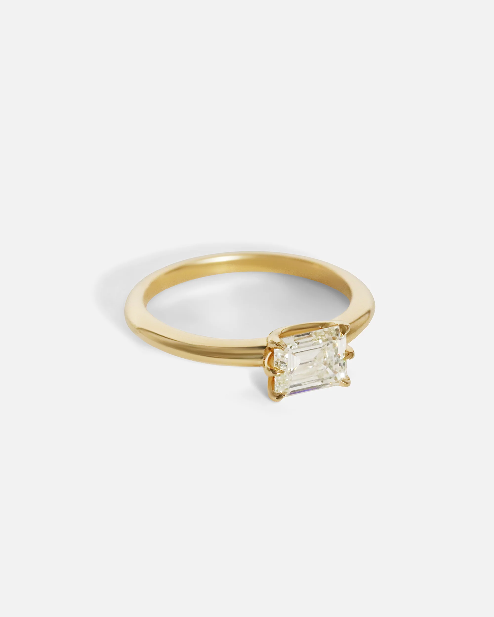 Emerald Cut Six Prong Diamond Ring - Image 2