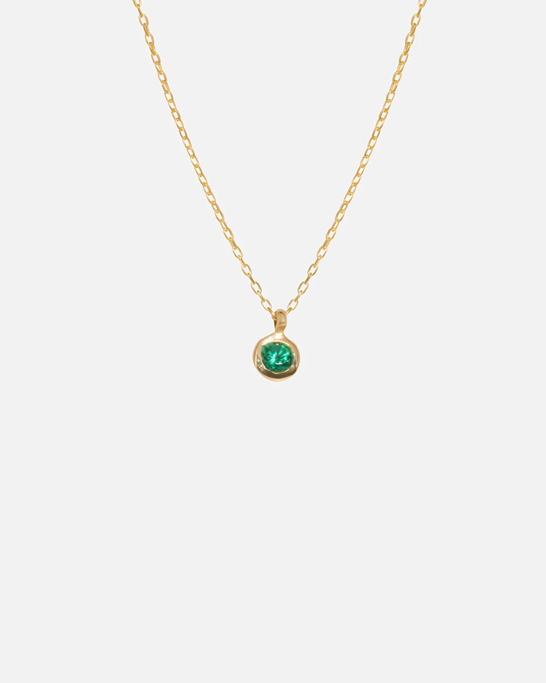Emerald Round Pendant