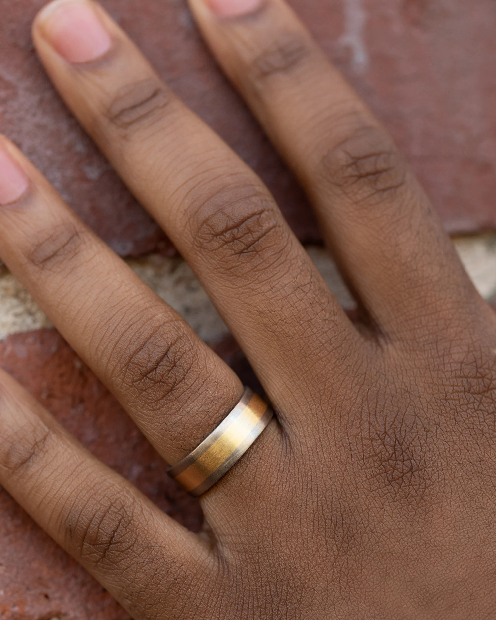 Flat Band / 7mm Wide Two Tone - Image 2