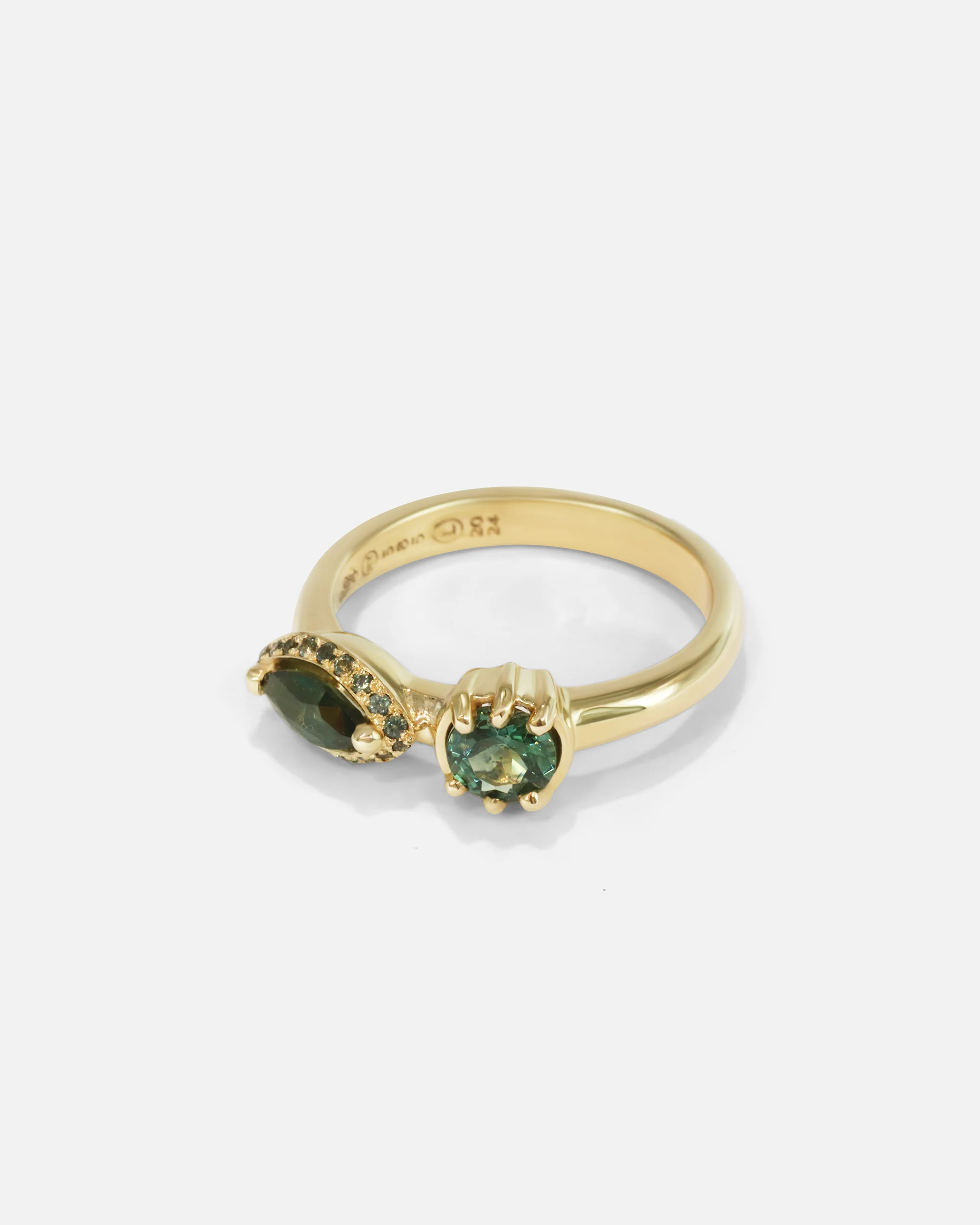 Helix Nebula Teal Sapphire Ring - Image 3