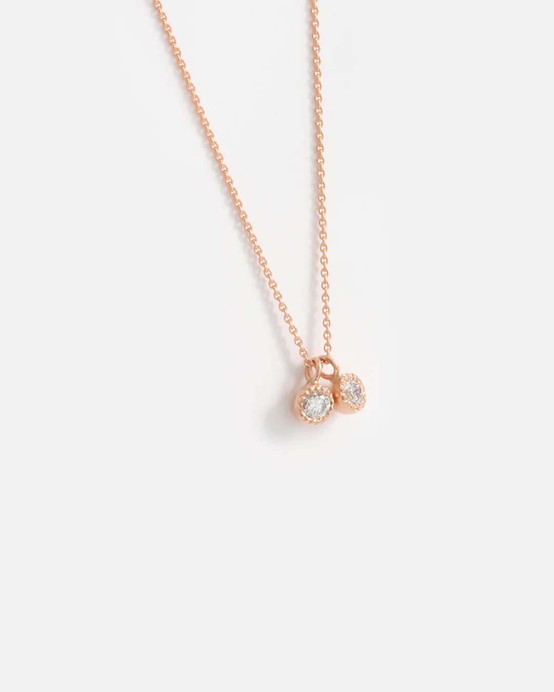 Melee 10 / Double White Diamonds Pendant - Image 3