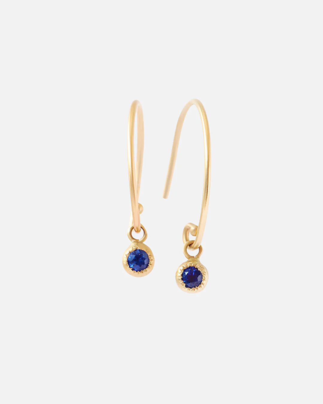 Melee Ball Loop / Sapphire Earrings - Image 3