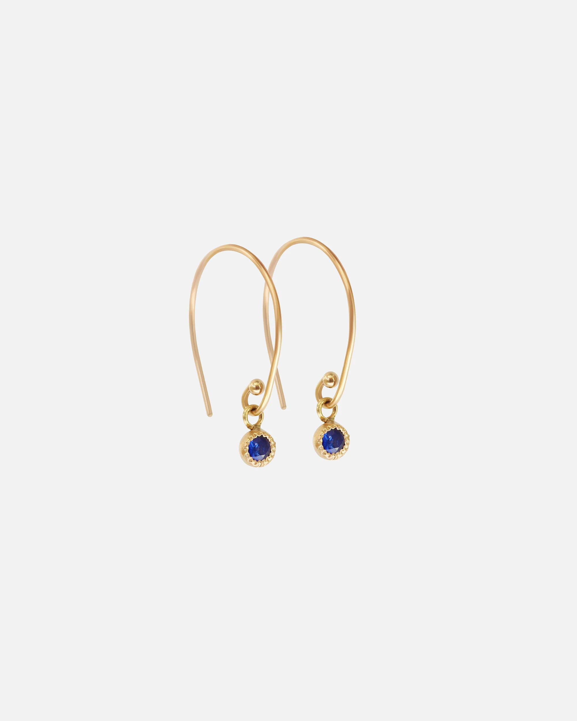 Melee Ball Loop / Sapphire Earrings - Image 5