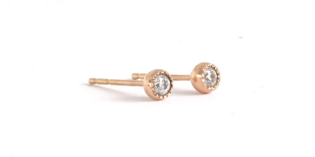 Melee Ball / White Diamonds Studs - Image 3