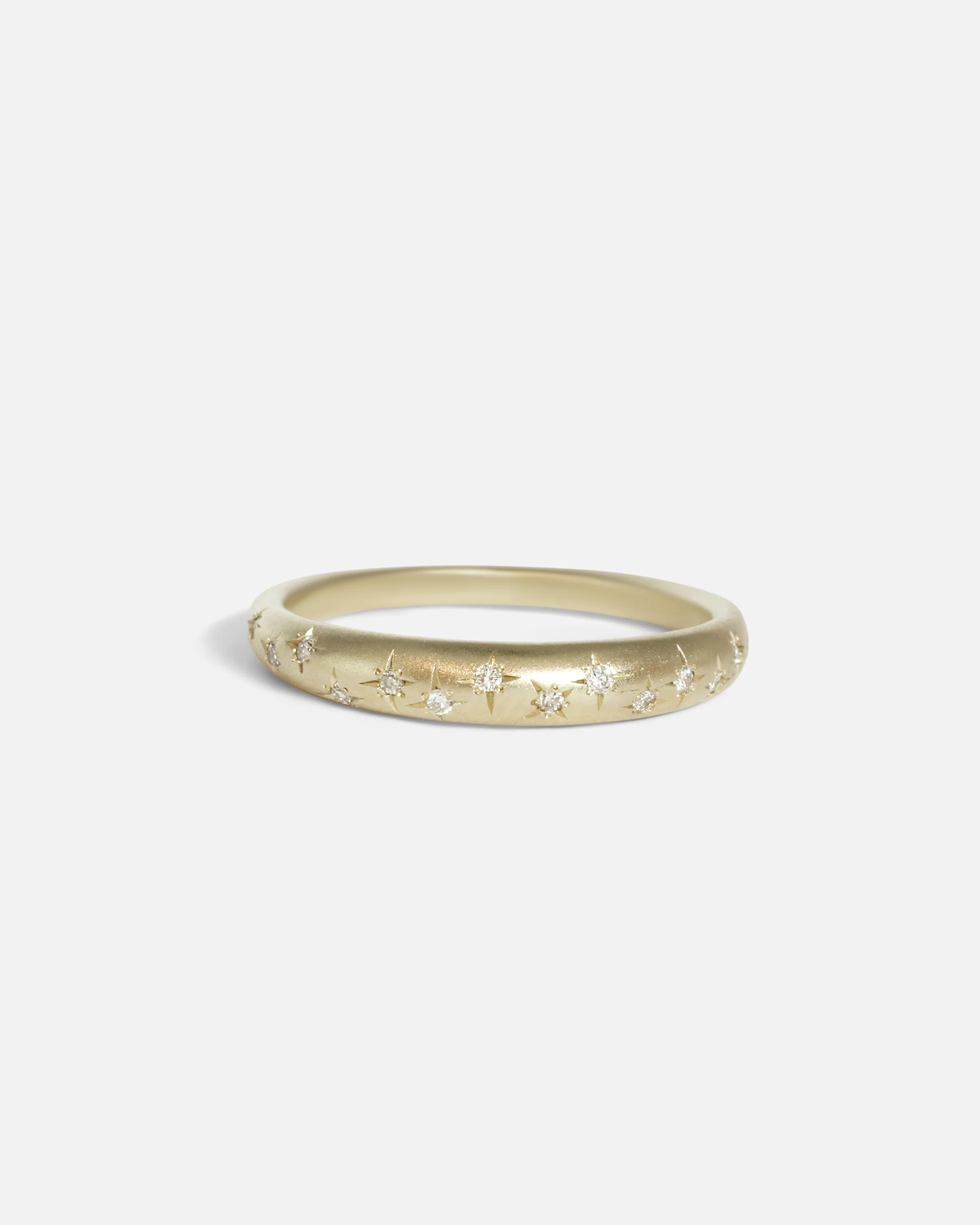 Moon Band / Fifteen Star Set Diamond Ring