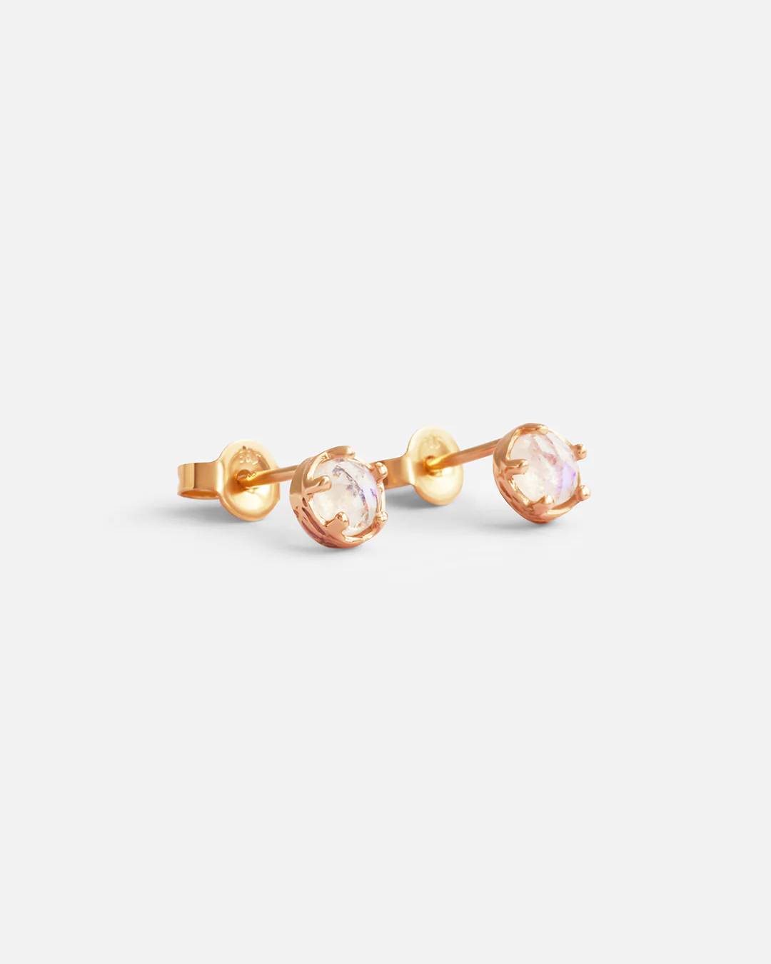 Moonstone / Rose Gold Studs - Image 3