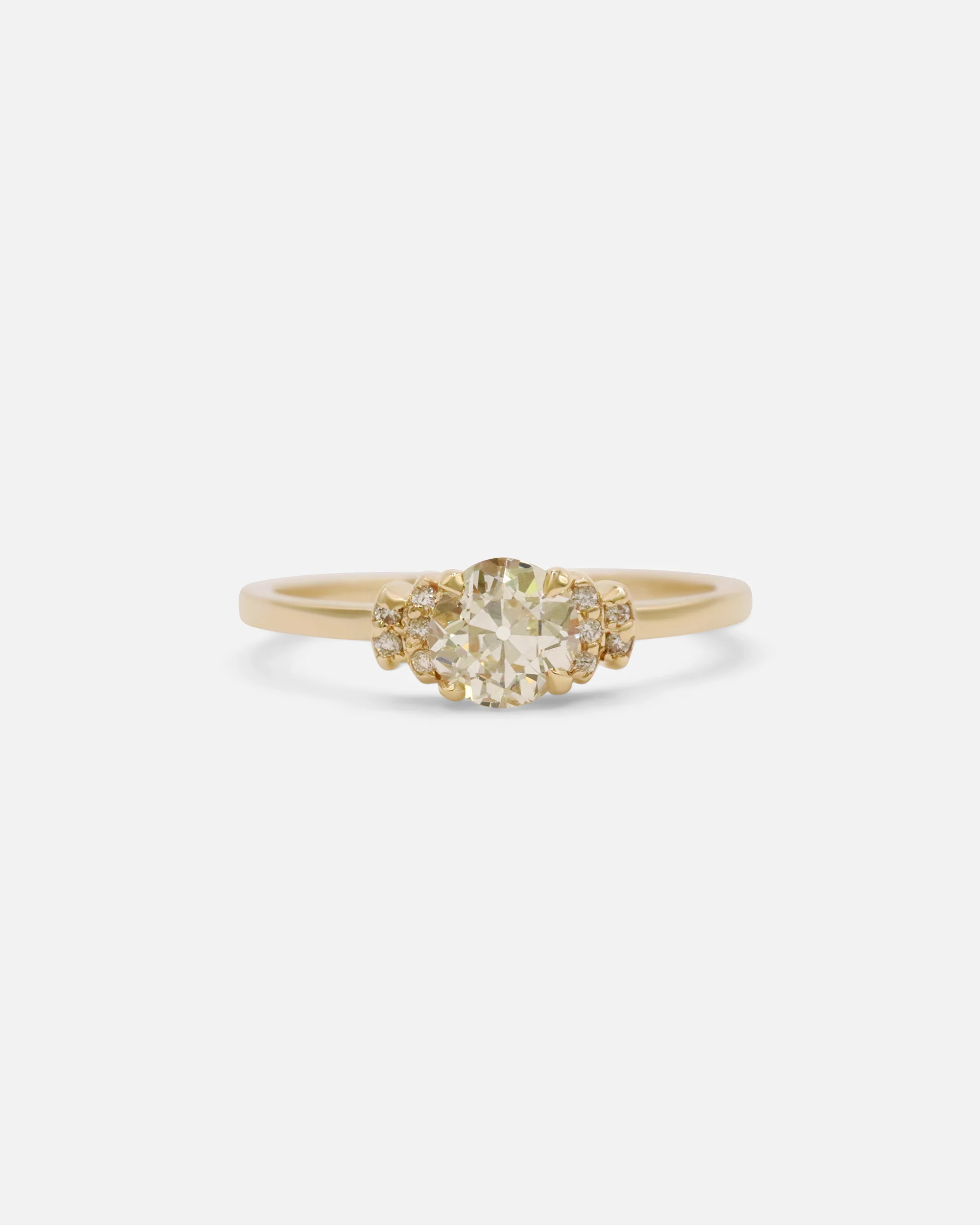 Old European Cut Diamond Bow Ring
