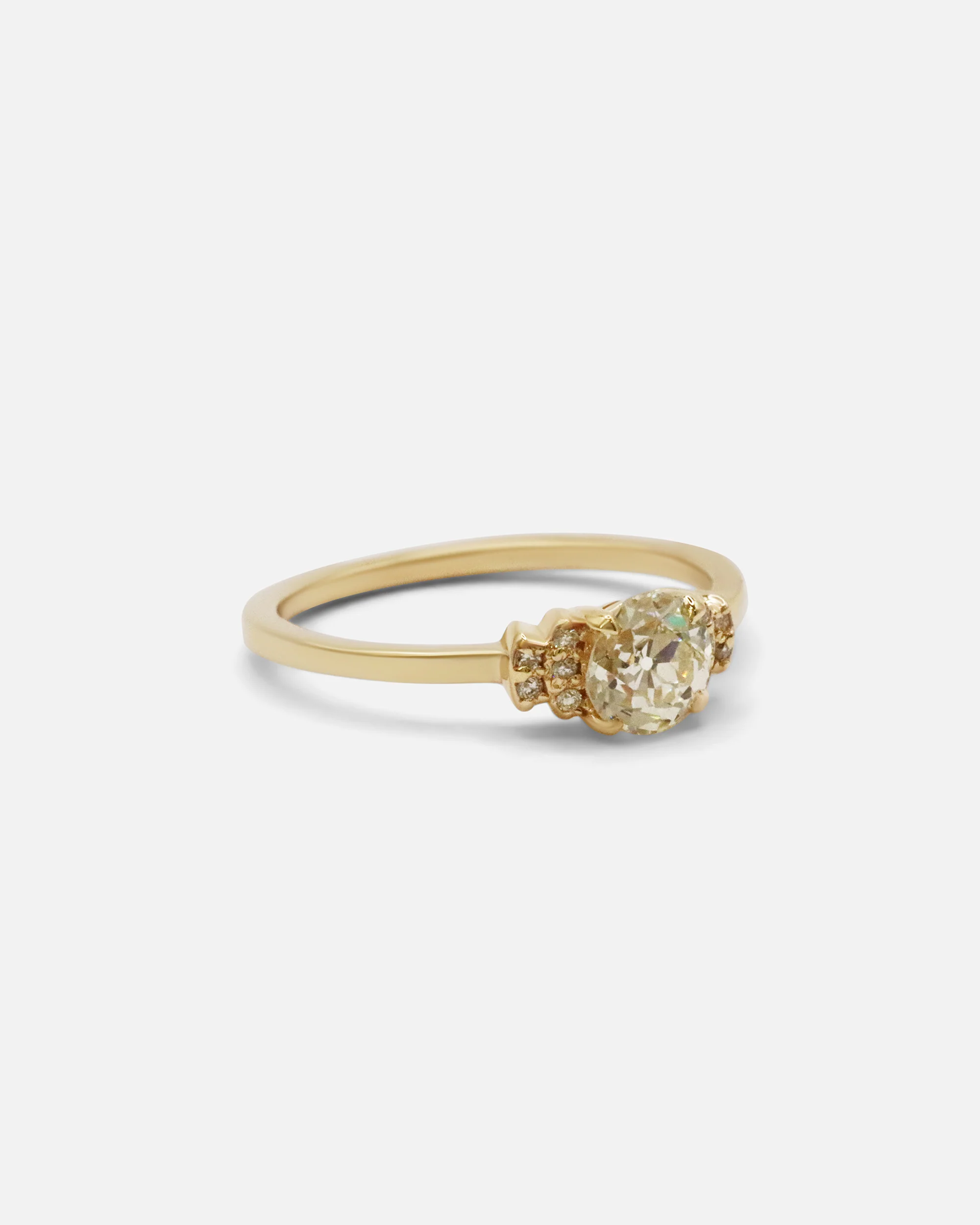 Old European Cut Diamond Bow Ring - Image 2