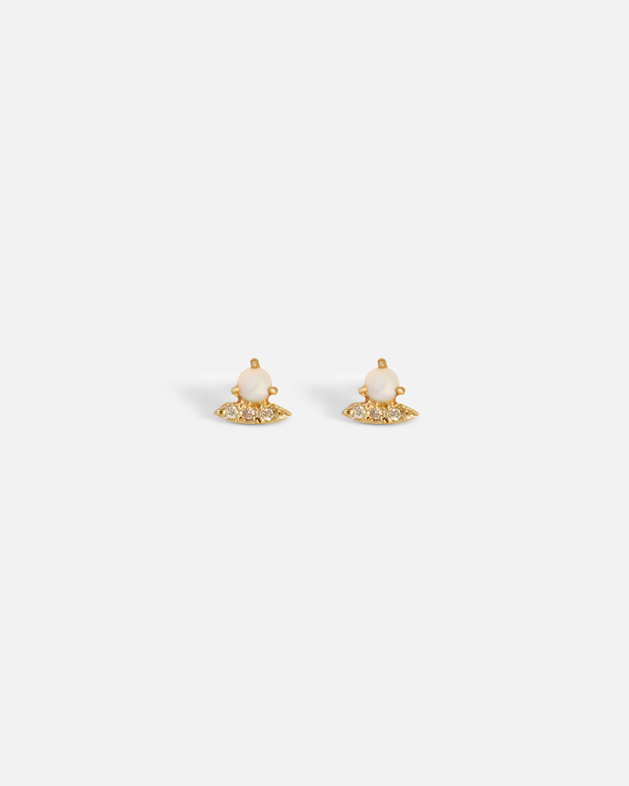 Opal and Diamond Studs