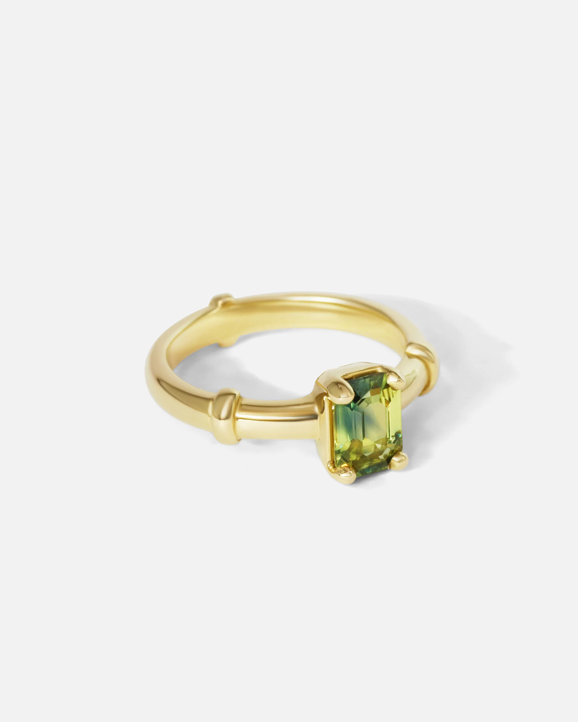 Orion Solitaire Green Sapphire Ring - Image 2
