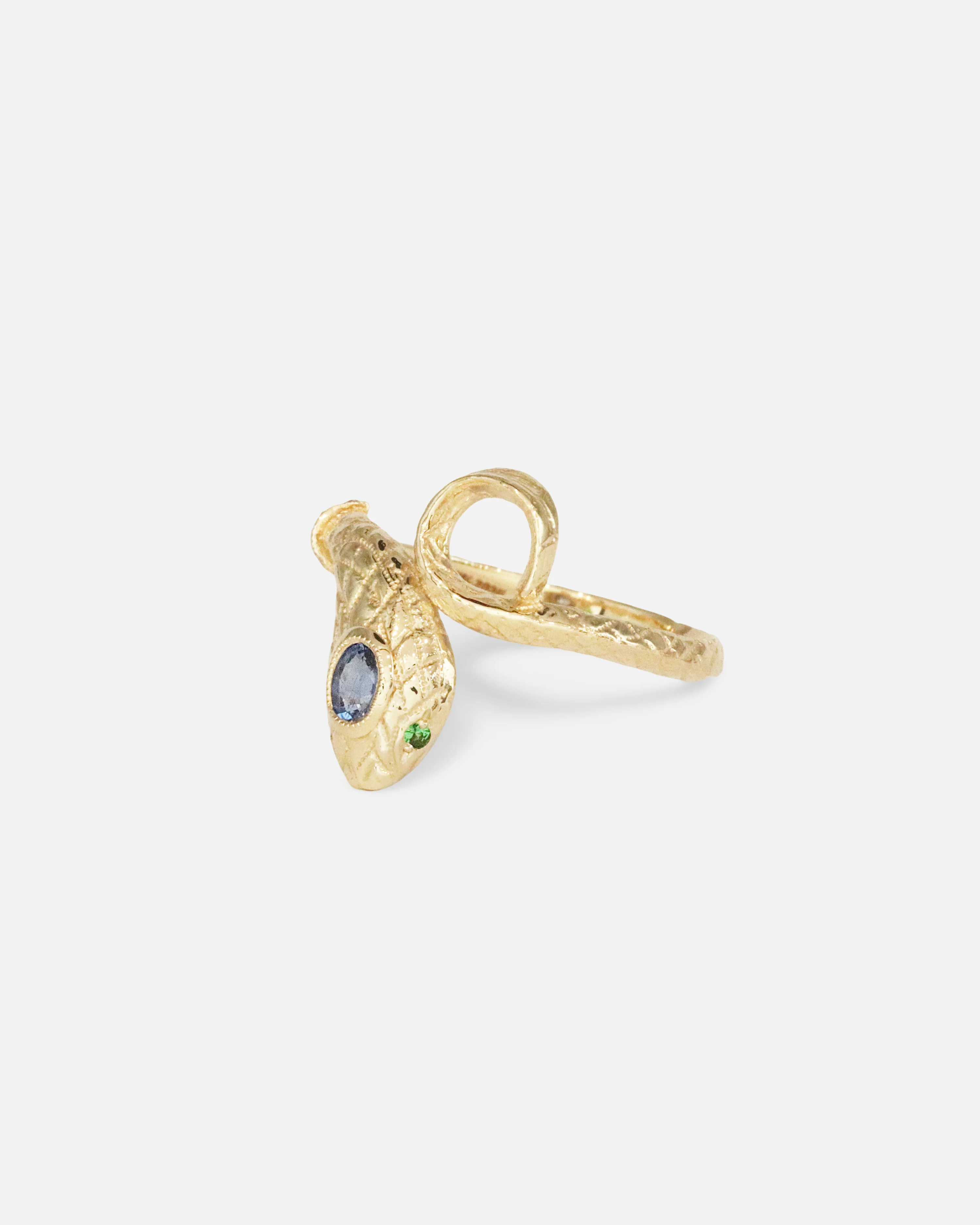 Ornata Ophidia Ruby Collar Ring / Blue Sapphire - Image 3
