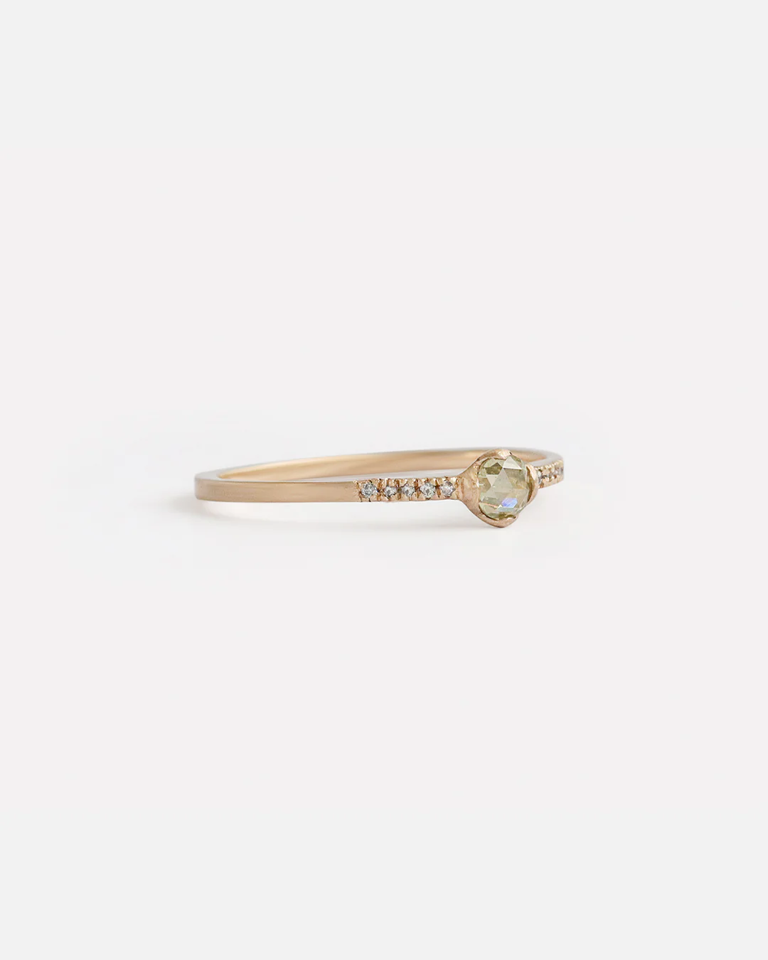 Pave / 3mm Yellowish Rose Cut Diamond - Image 3