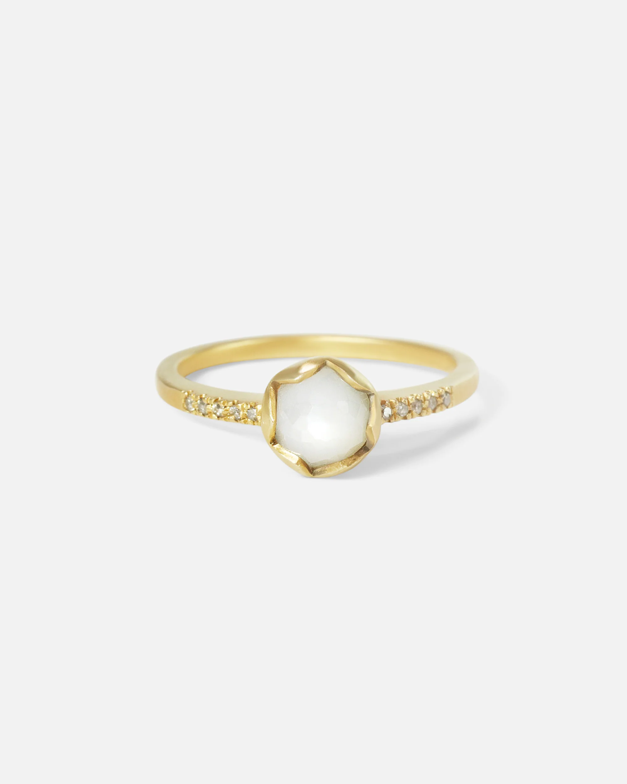 Pave 6mm / Milky Moonstone