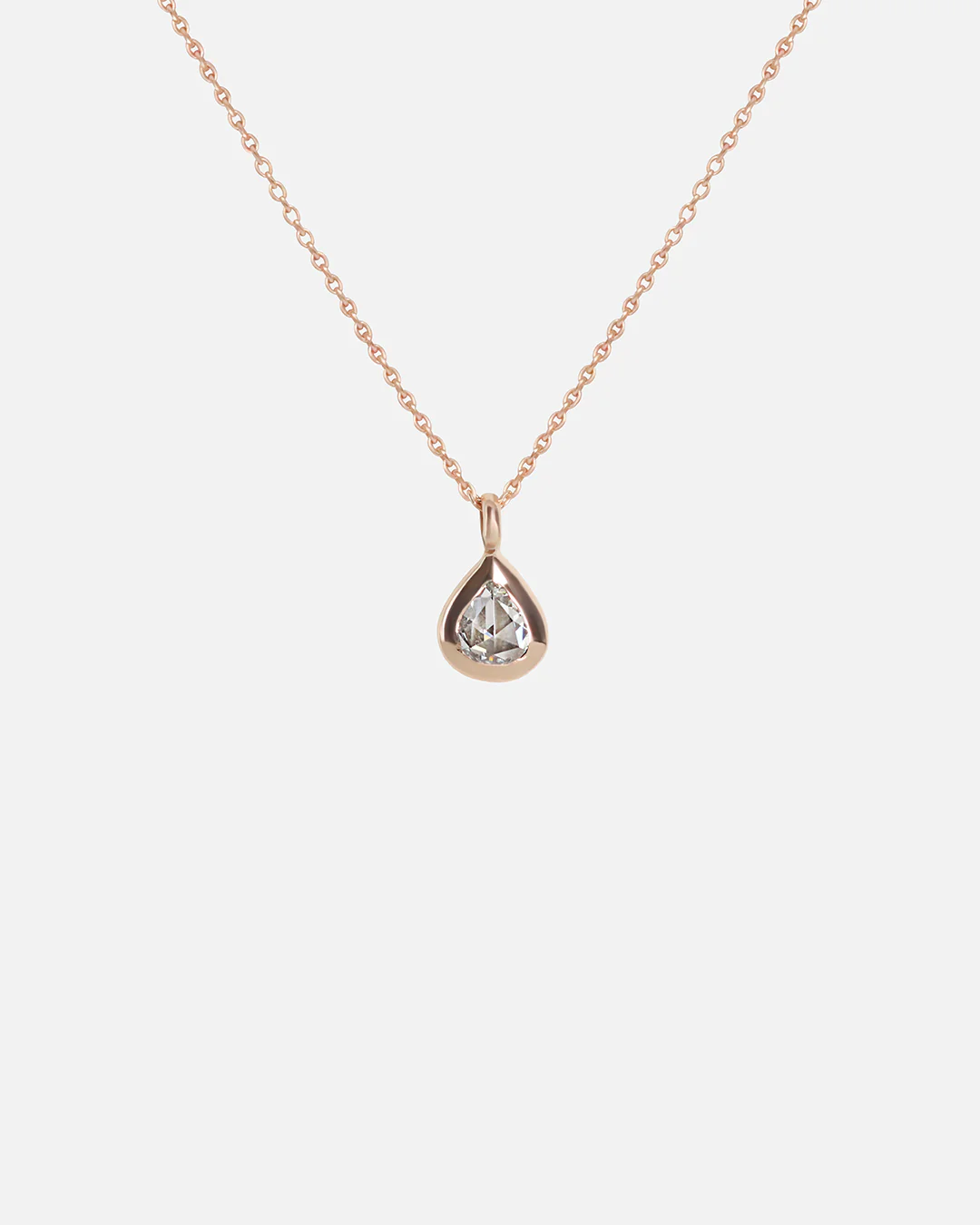 Pear Rose Cut Diamond Pendant