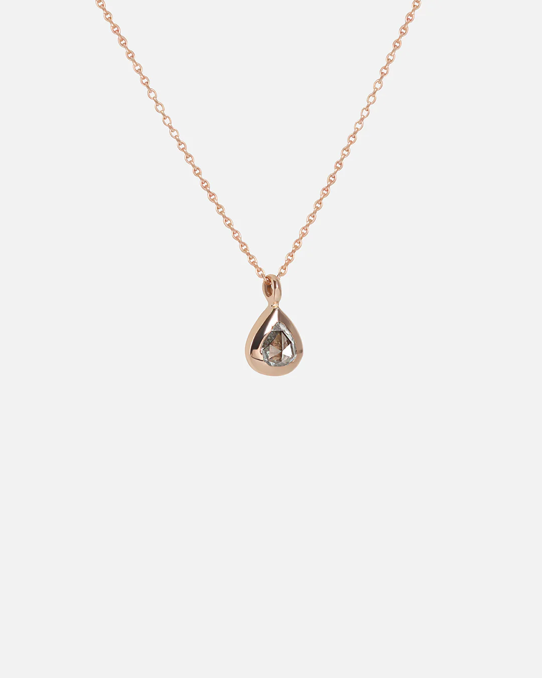 Pear Rose Cut Diamond Pendant - Image 2