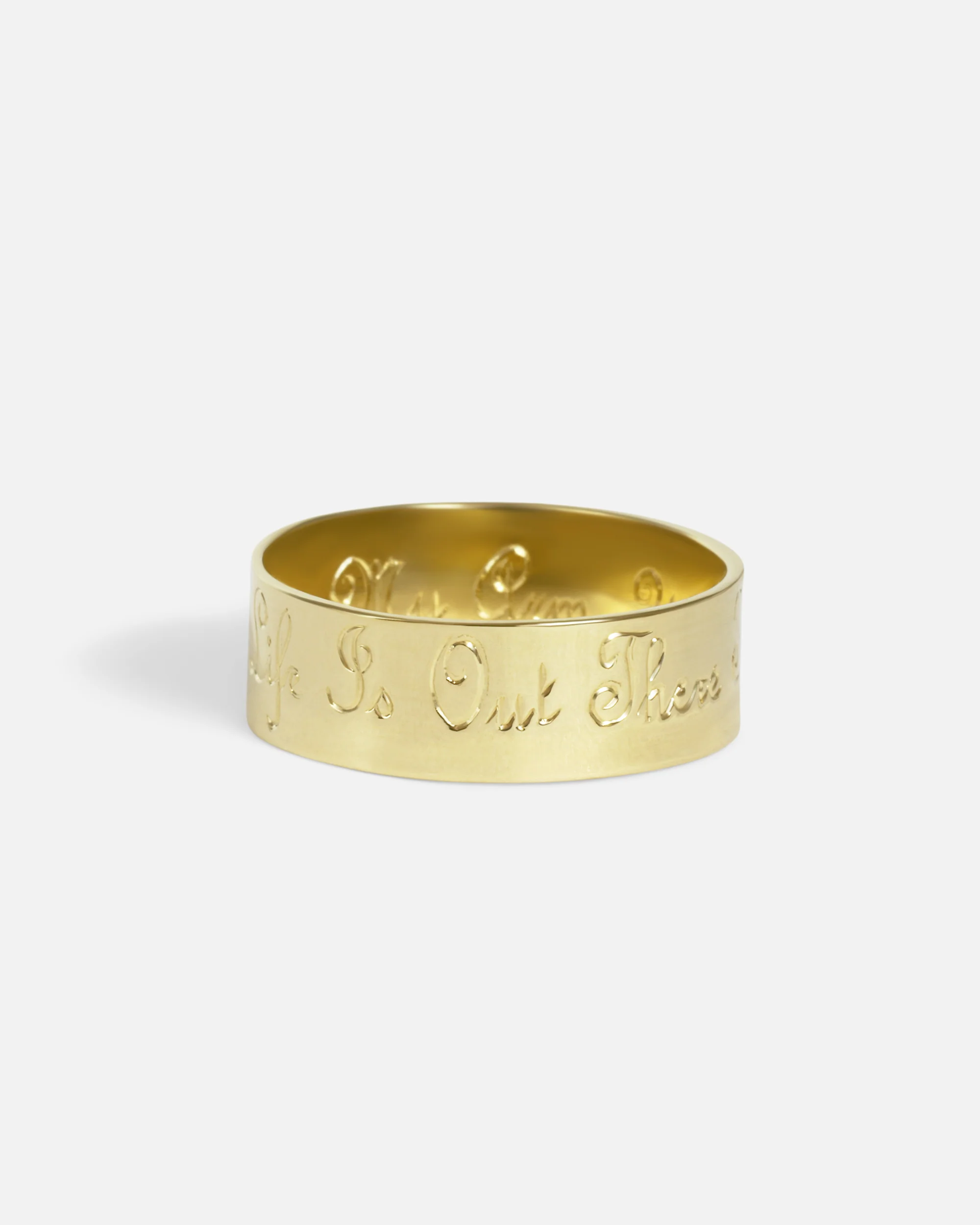 Poesie-on-the-Outside Wedding Band - Image 2