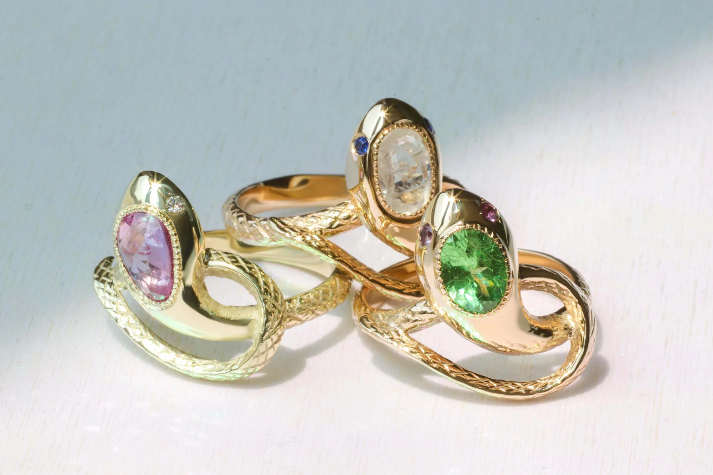Rose Ophidia Ring / Rose Cut Pink Sapphire - Image 3