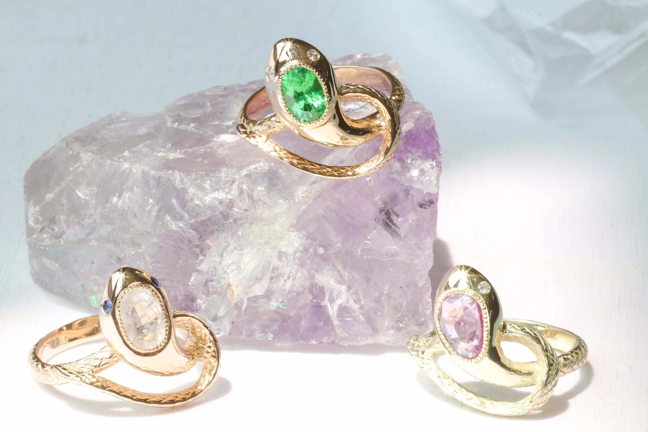Rose Ophidia Ring / Rose Cut Pink Sapphire - Image 4