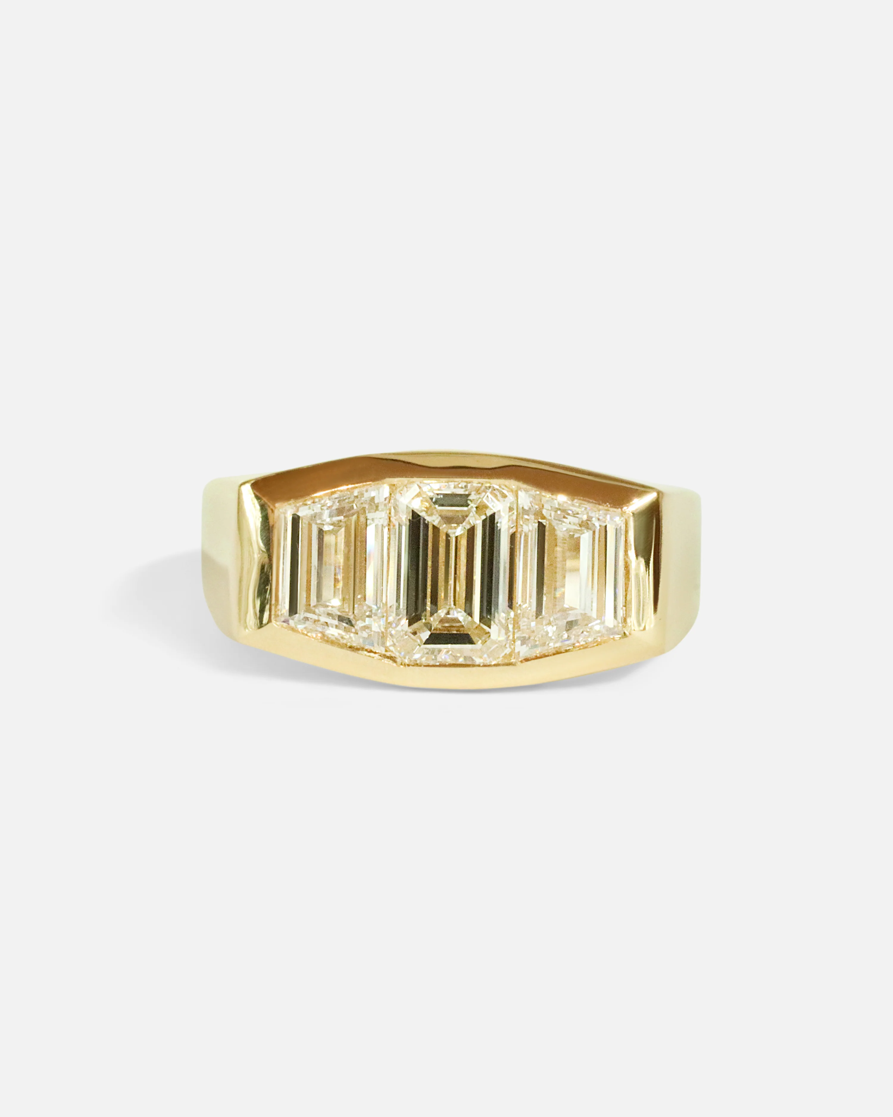 Three Wishes / Emerald Cut Diamond Ring