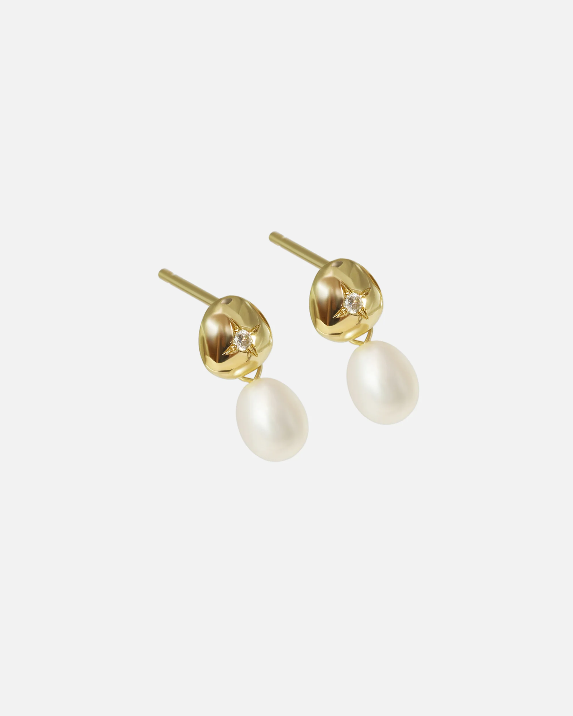 Umi / Button Triangle Earrings - Image 2