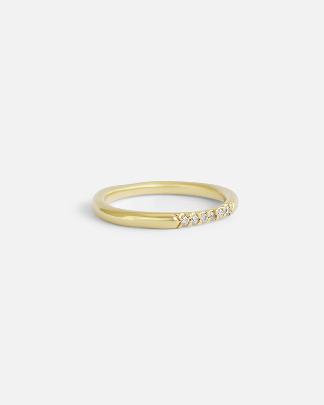Wave Band / Small Pave 6 Diamonds - Image 3